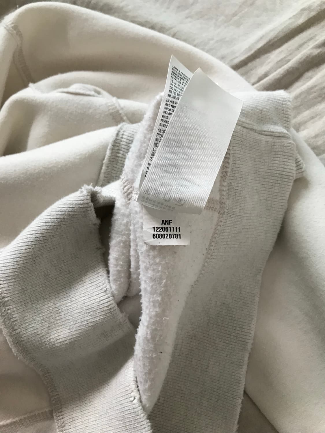 아베크롬비 자수로고 화이트 후드티 상품이미지10