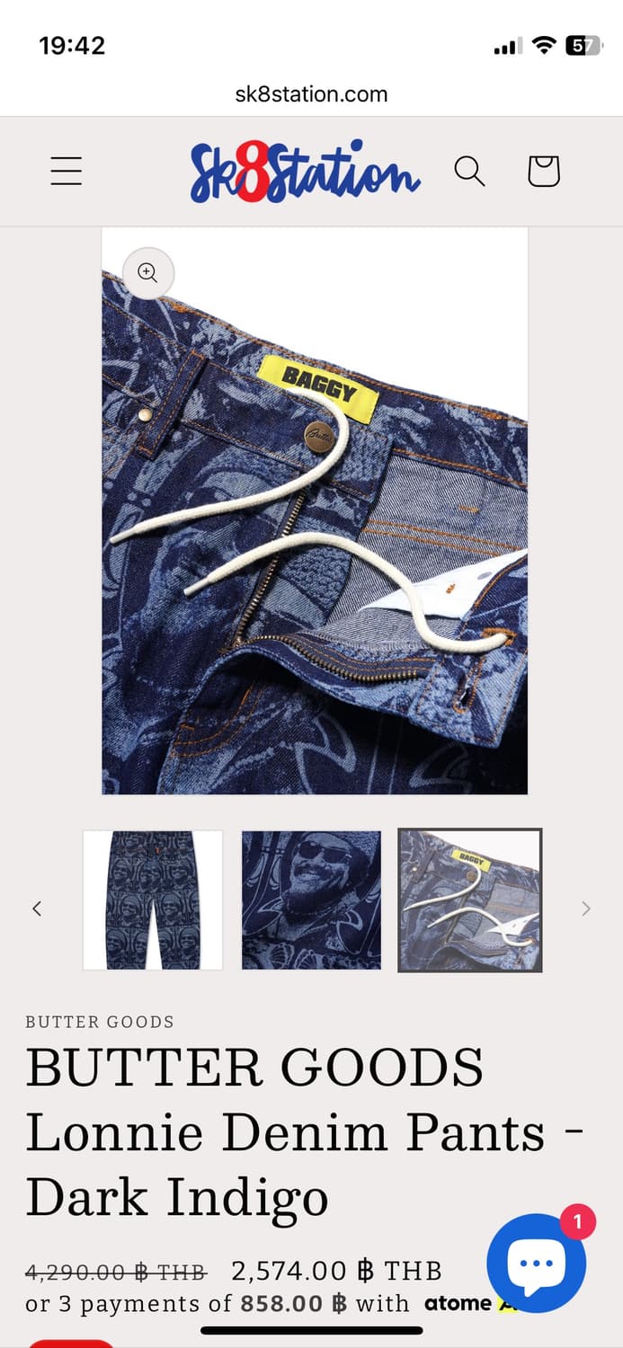 버터굿즈(BUTTERGOODS) Lonnie 데님 팬츠 상품이미지3