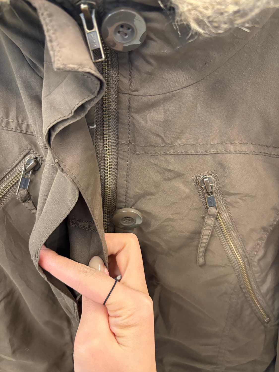 Elencore due long zip up jacket 상품이미지3