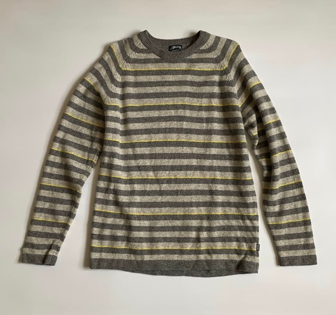 스투시 00s 스트라이프 니트 램스울 상품이미지1