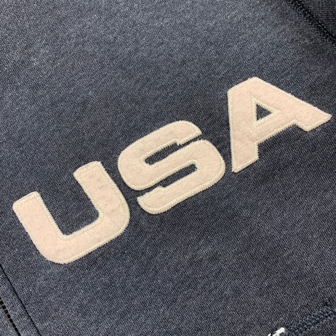 90s 폴로 진스 USA 자수로고 써멀 후드집업 차콜 상품이미지4