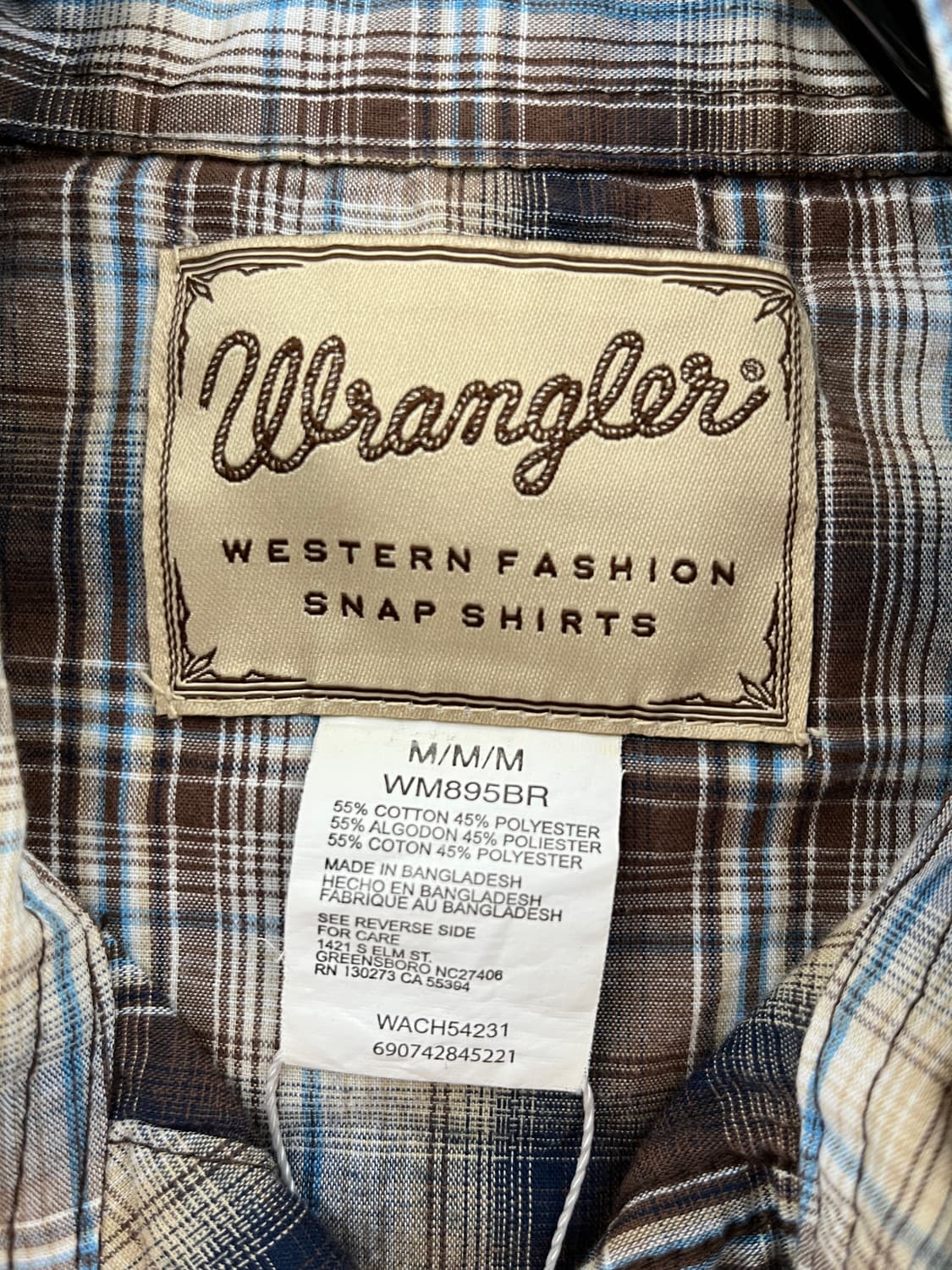 랭글러 웨스턴 체크 반팔 셔츠 상품이미지9