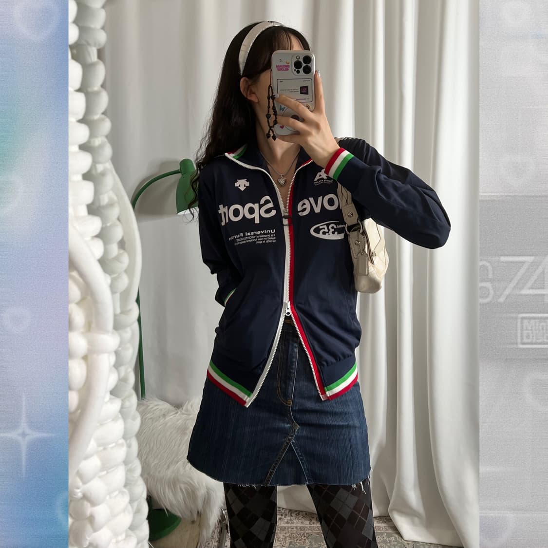 데상트 바이커 무드 투웨이 집업 상품이미지4