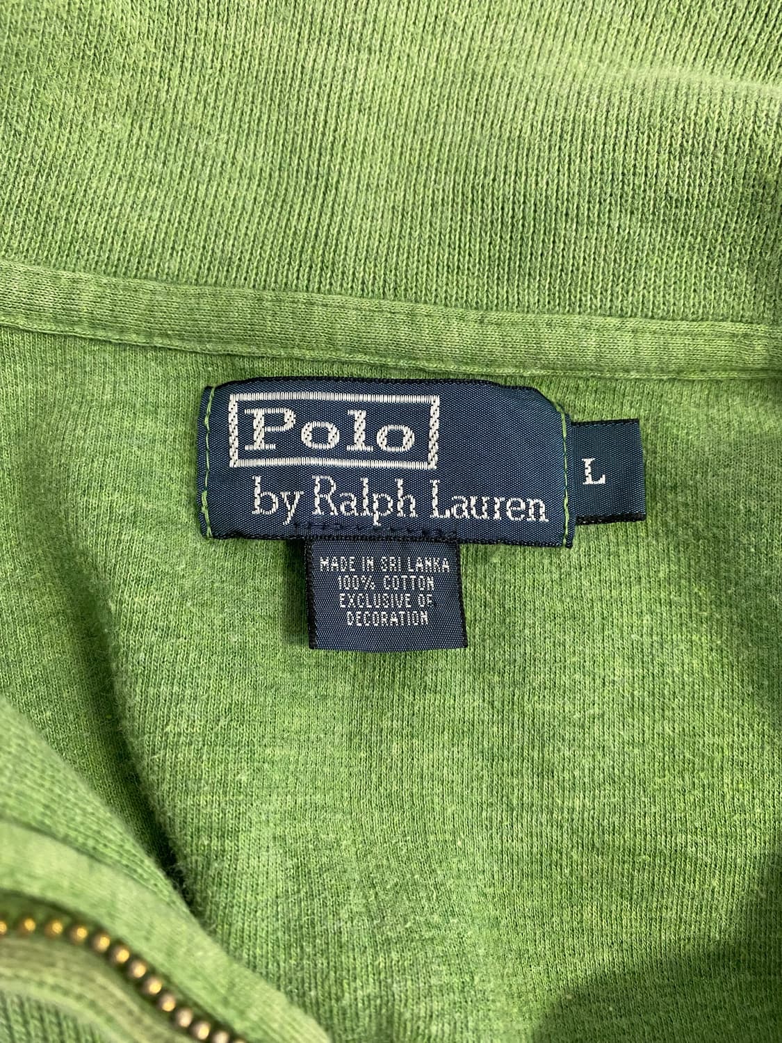 폴로 랄프로렌 그린 하프집업 니트 스웨터 L 상품이미지3