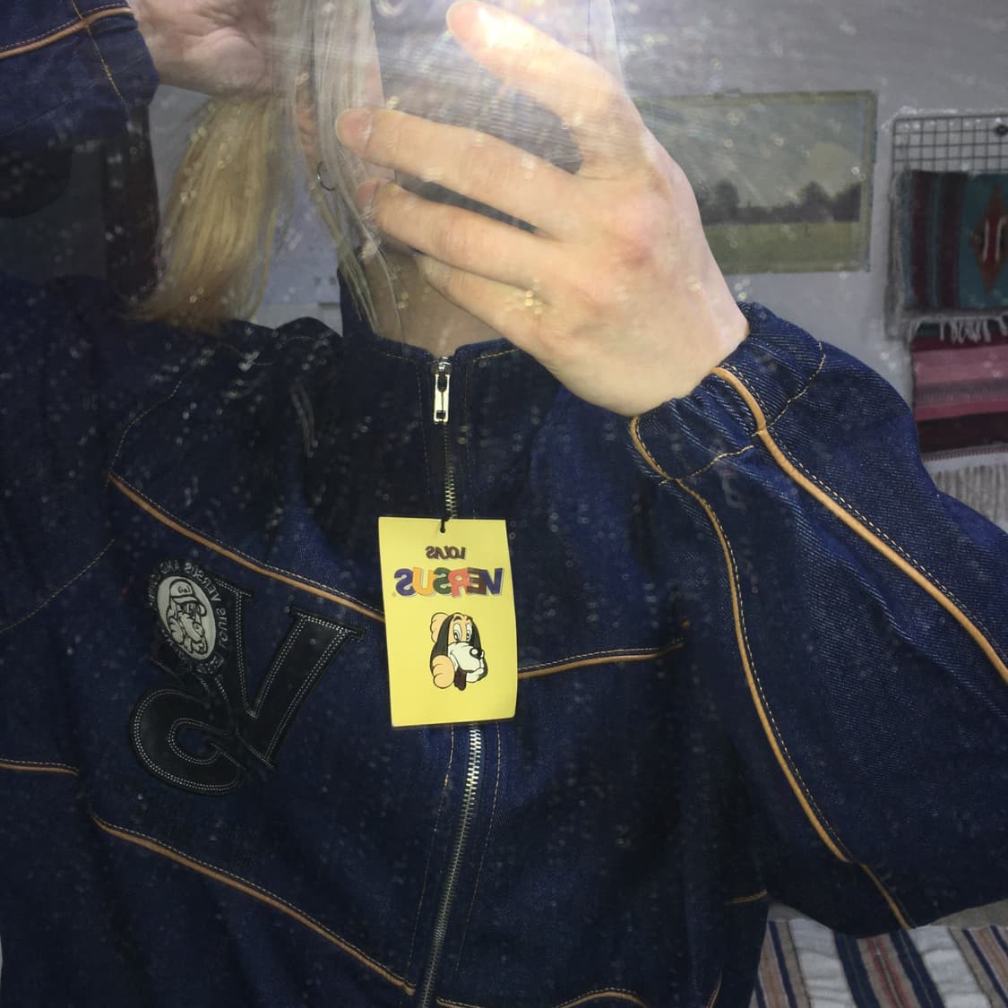 투티/0256 LOUIS VERSUS 데님 스티치 자켓 일본빈티지 새상품 상품이미지1