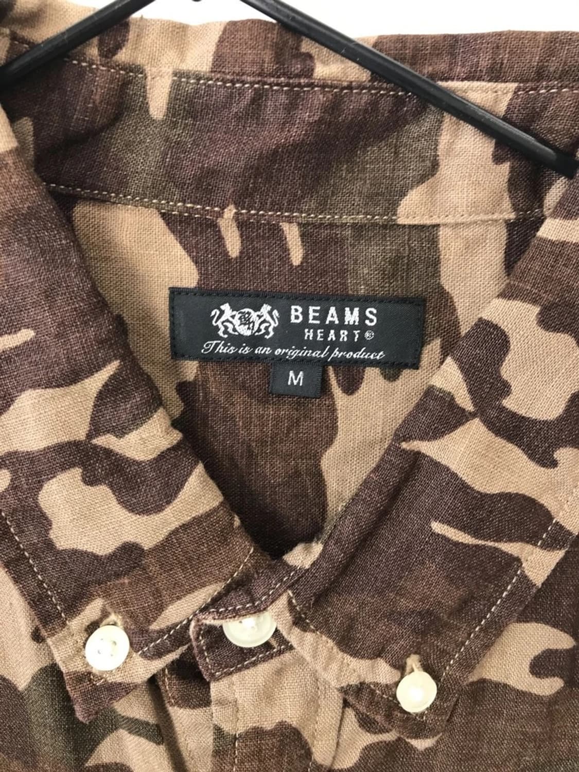 BEAMS HEART Linen Camo Shirt 상품이미지5