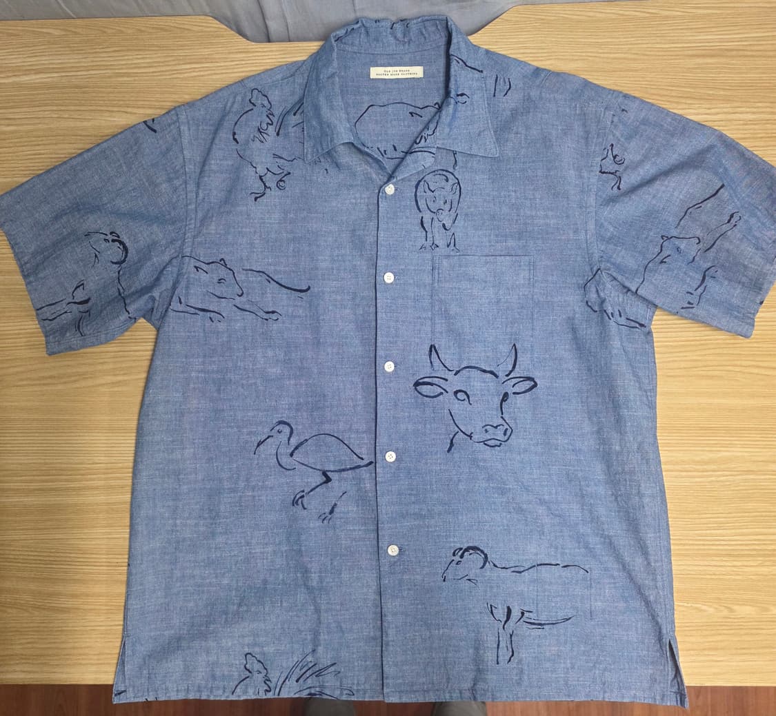 올드조 241OJ-SH07 indigo shirts drawing 상품이미지1