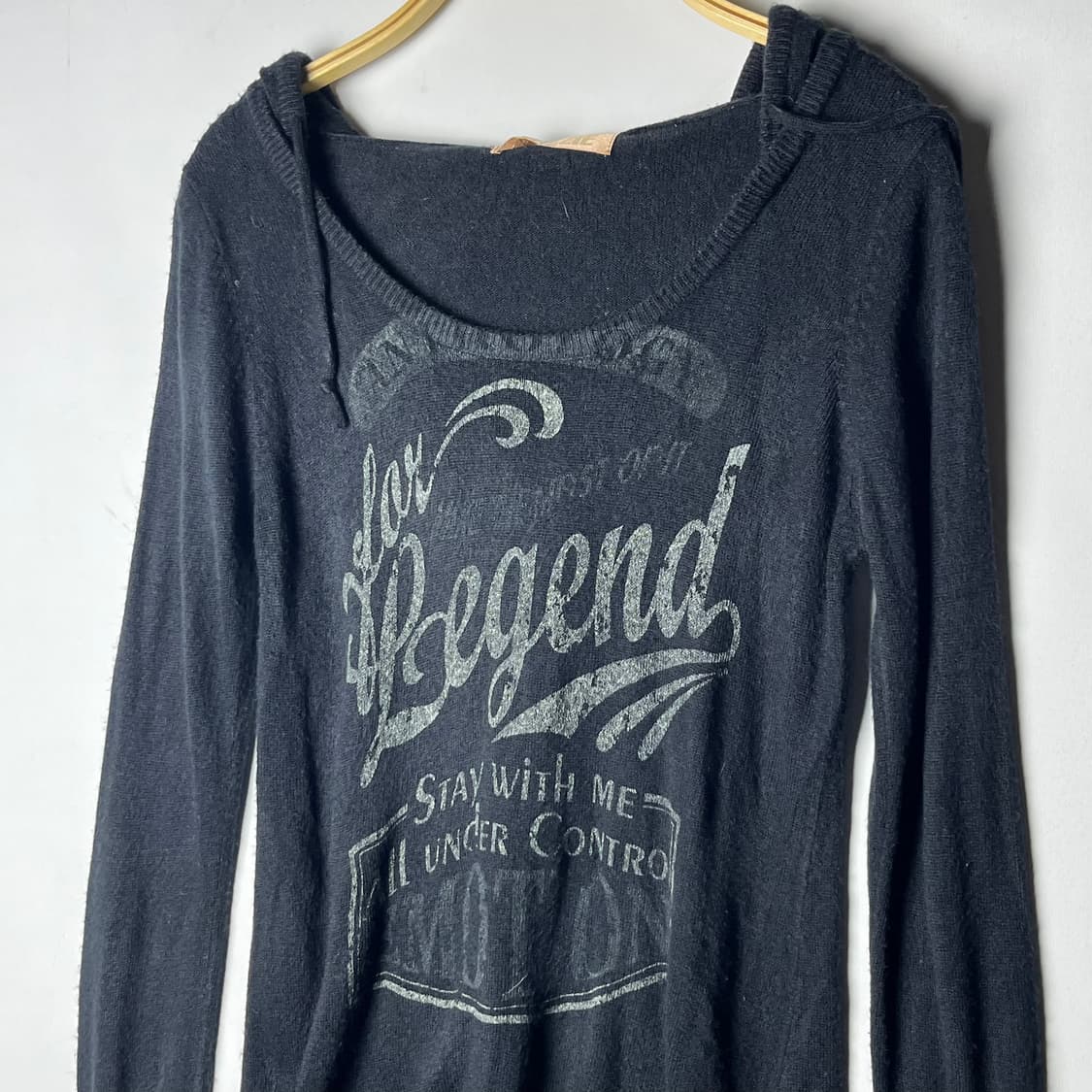 [GRAZIE] 그라지에 레터링 프린팅 후드 롱슬리브 상품이미지3