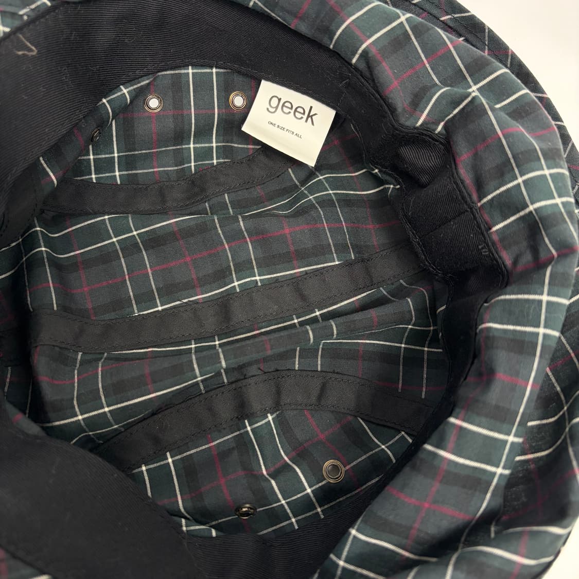 Geek 긱 체크 선캡 모자 상품이미지5