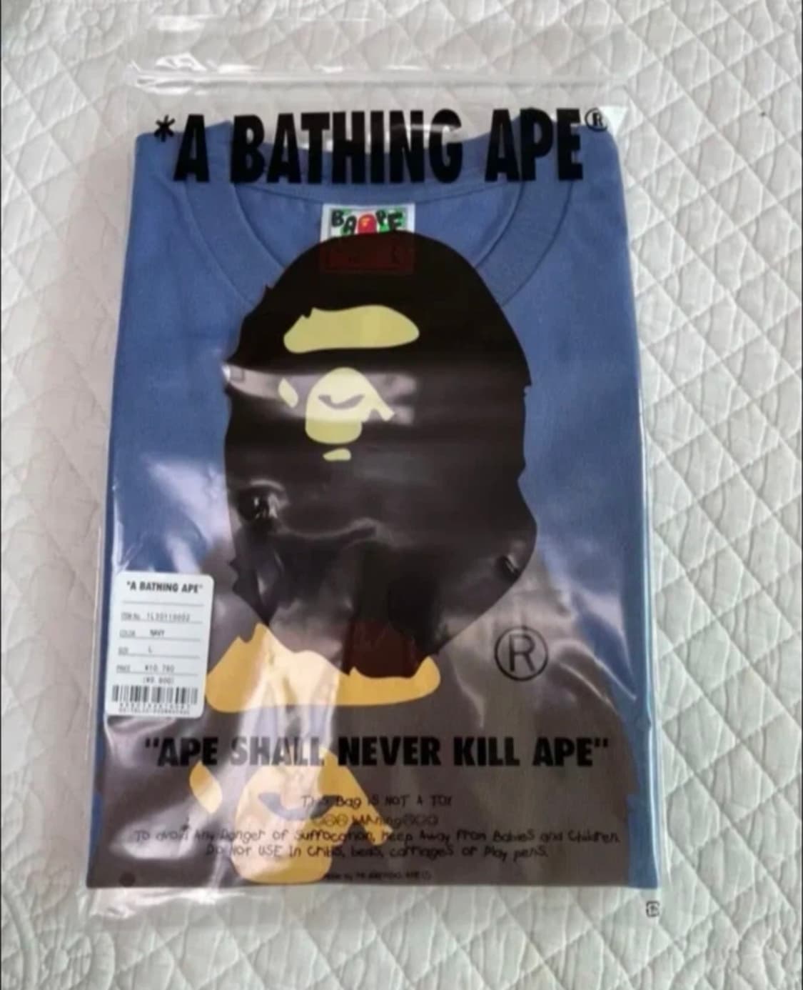 베이프 바이 베이싱 에이프 티셔츠 네이비 상품이미지1