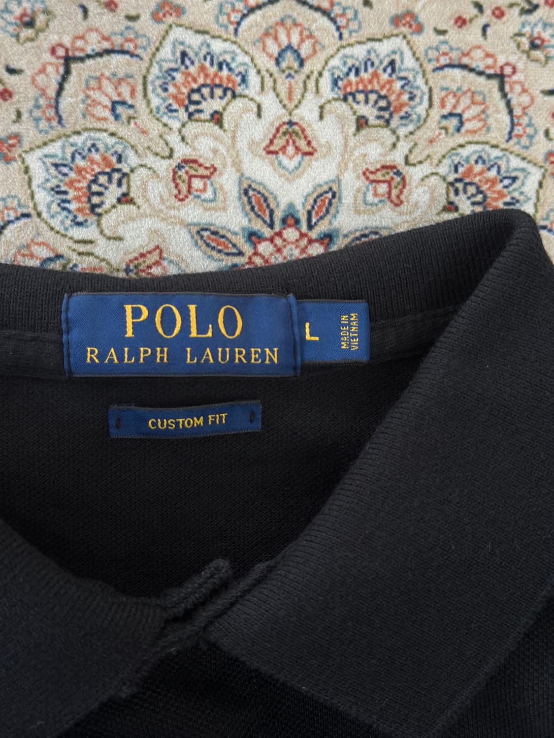 폴로 랄프로렌 블랙/화이트 빅포니 카라티 상품이미지5