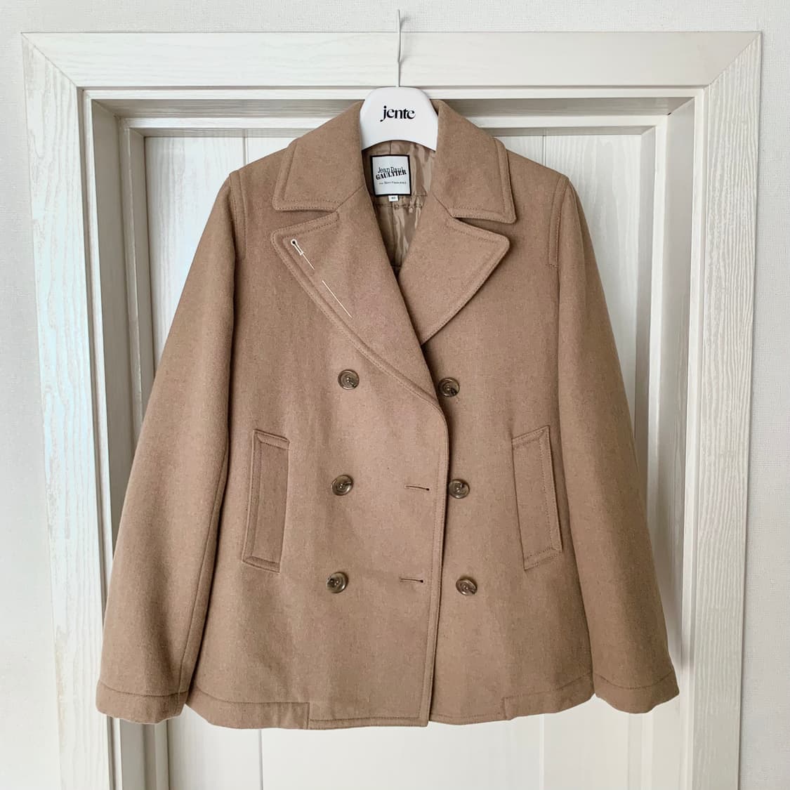 장폴고티에 베이지 울 피코트  상품이미지1