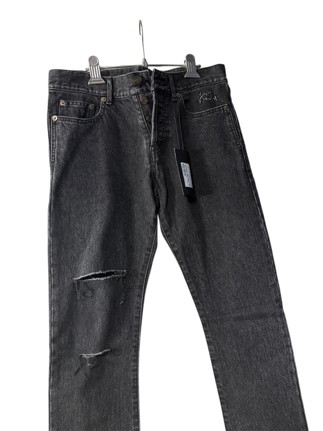 17aw 생로랑 흑청 크러쉬 데님 상품이미지4