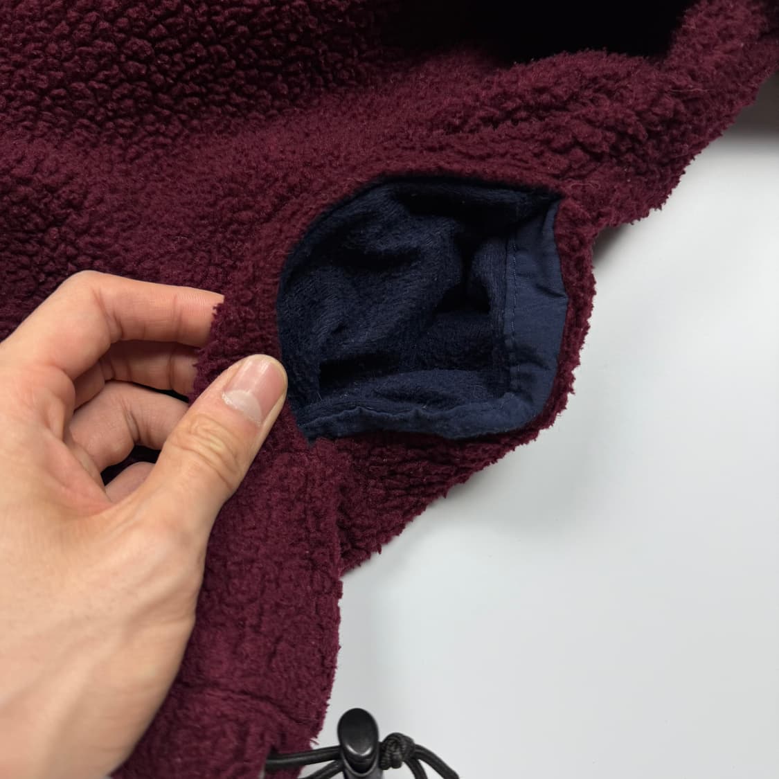 (110) 80s 엘엘빈 헤비 플리스 풀오버 버건디 상품이미지7