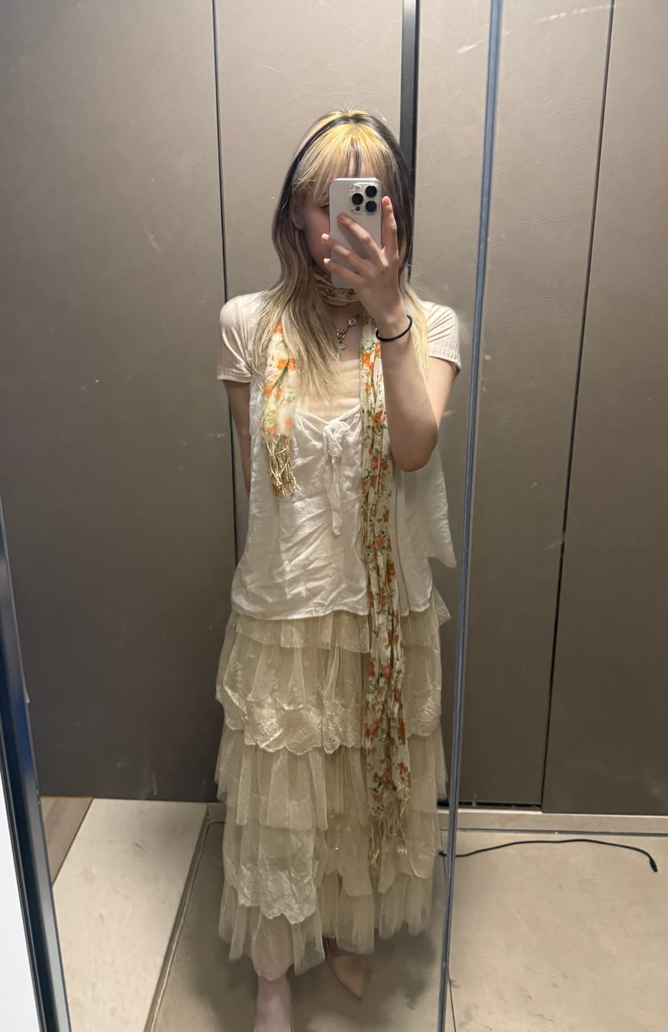 빈티지 아이보리 연핑크 코디👚 상품이미지1