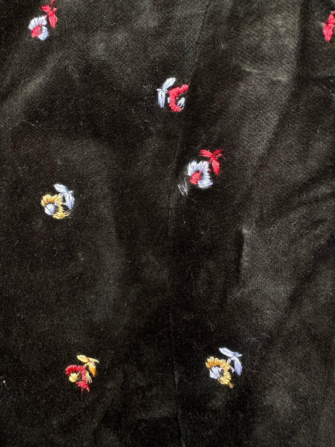  딥그린 벨벳 플라워 자수 조끼 상품이미지5