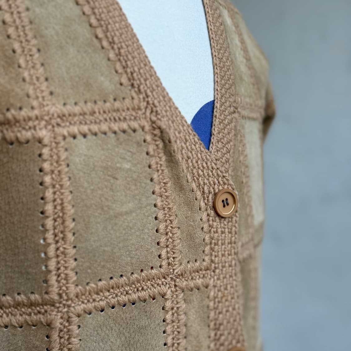 빈티지 스웨이드 패치워크 가디건 55-66 상품이미지9