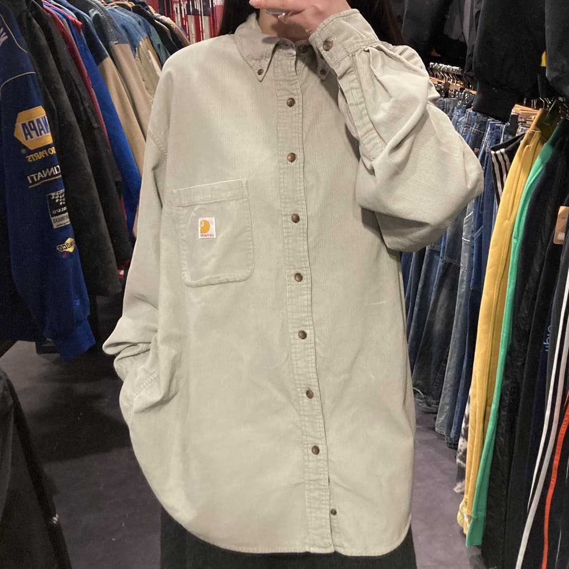 [IM] 칼하트 코듀로이 긴팔셔츠 라이트그레이 상품이미지3