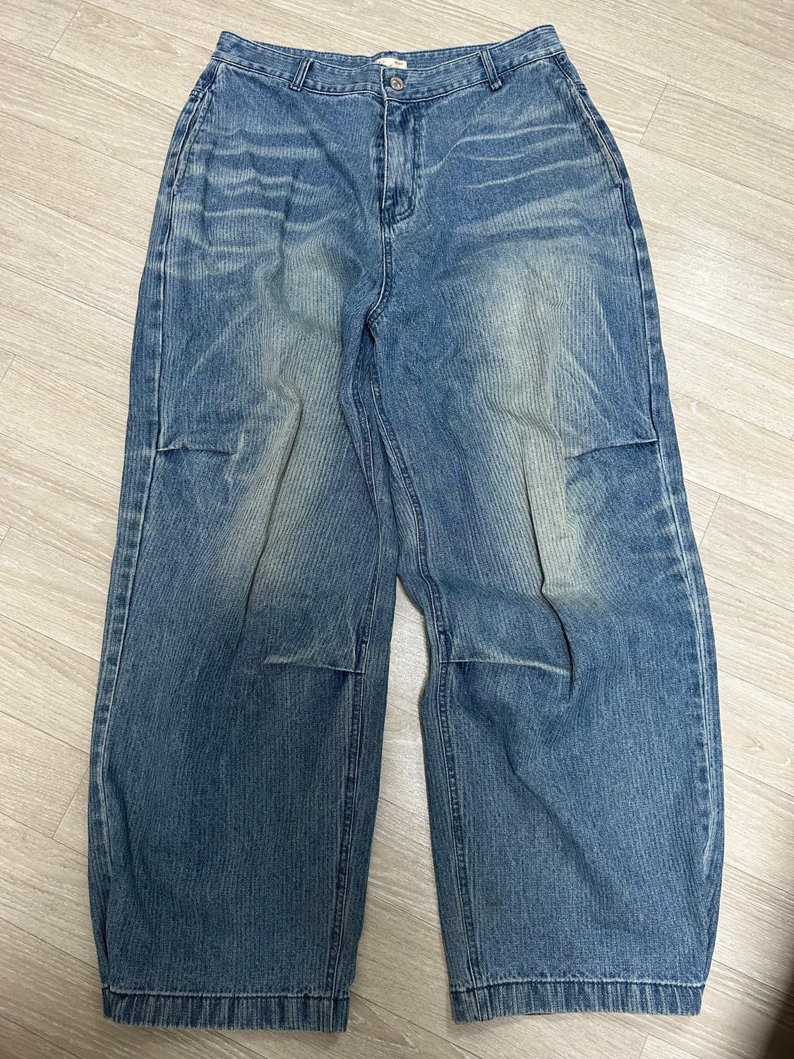 (L) 이티씨이 etce 버티컬 배기 데님 와이드 팬츠 상품이미지3