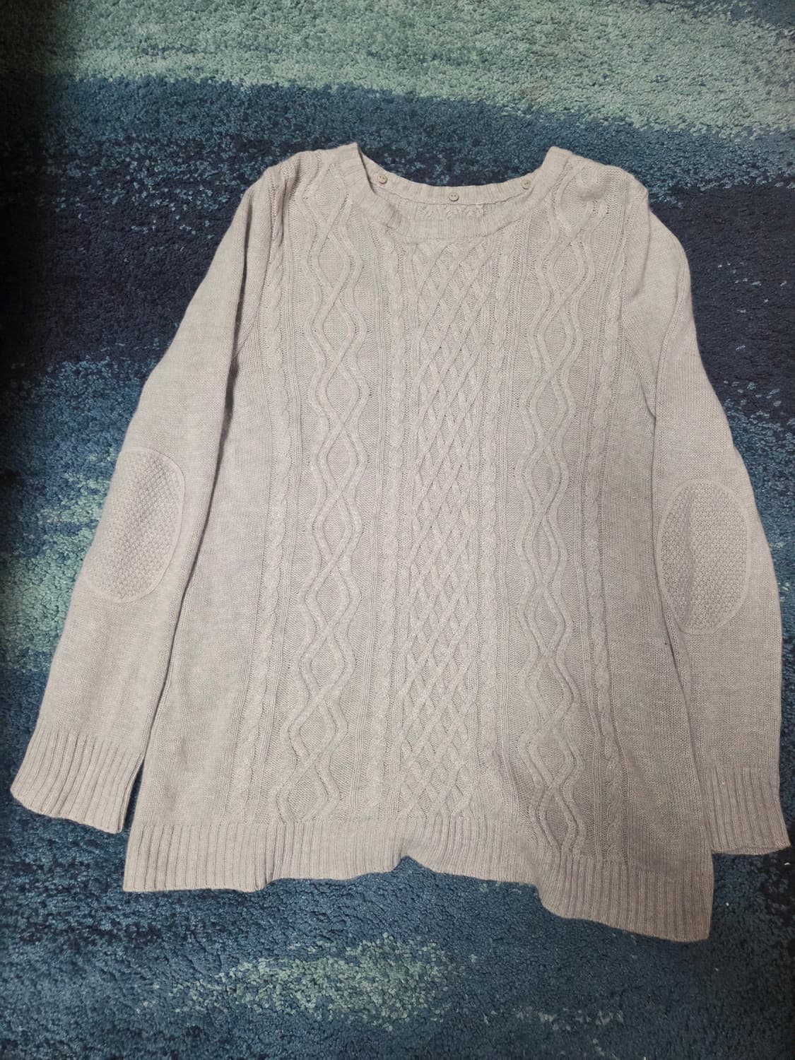 택포)LEILIAN 일본 빈티지 니트모리풍 핀터깔 부드러운 베이지 꽈배기 상품이미지1