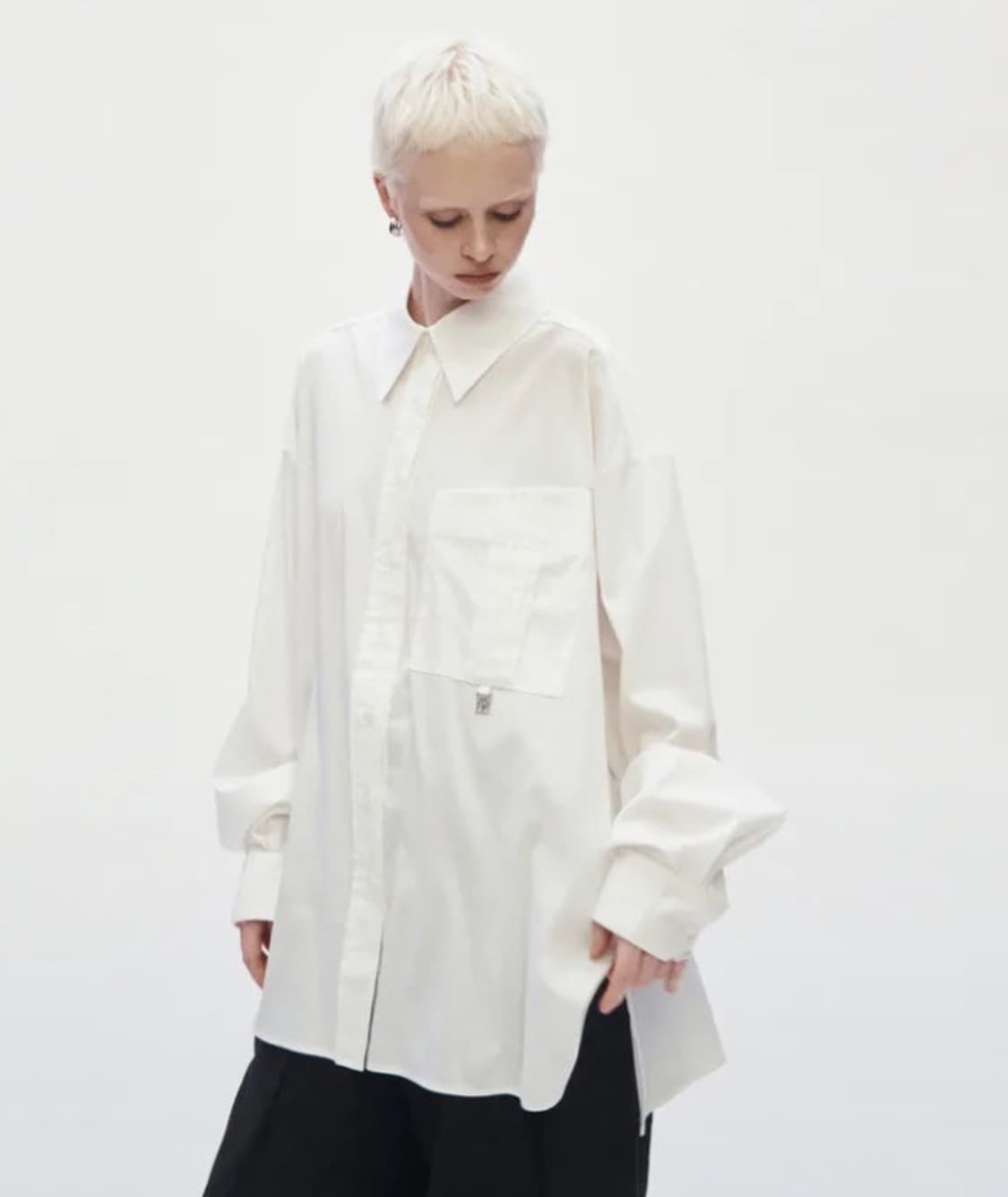 트리밍버드 오버핏 플리츠 셔츠 상품이미지1