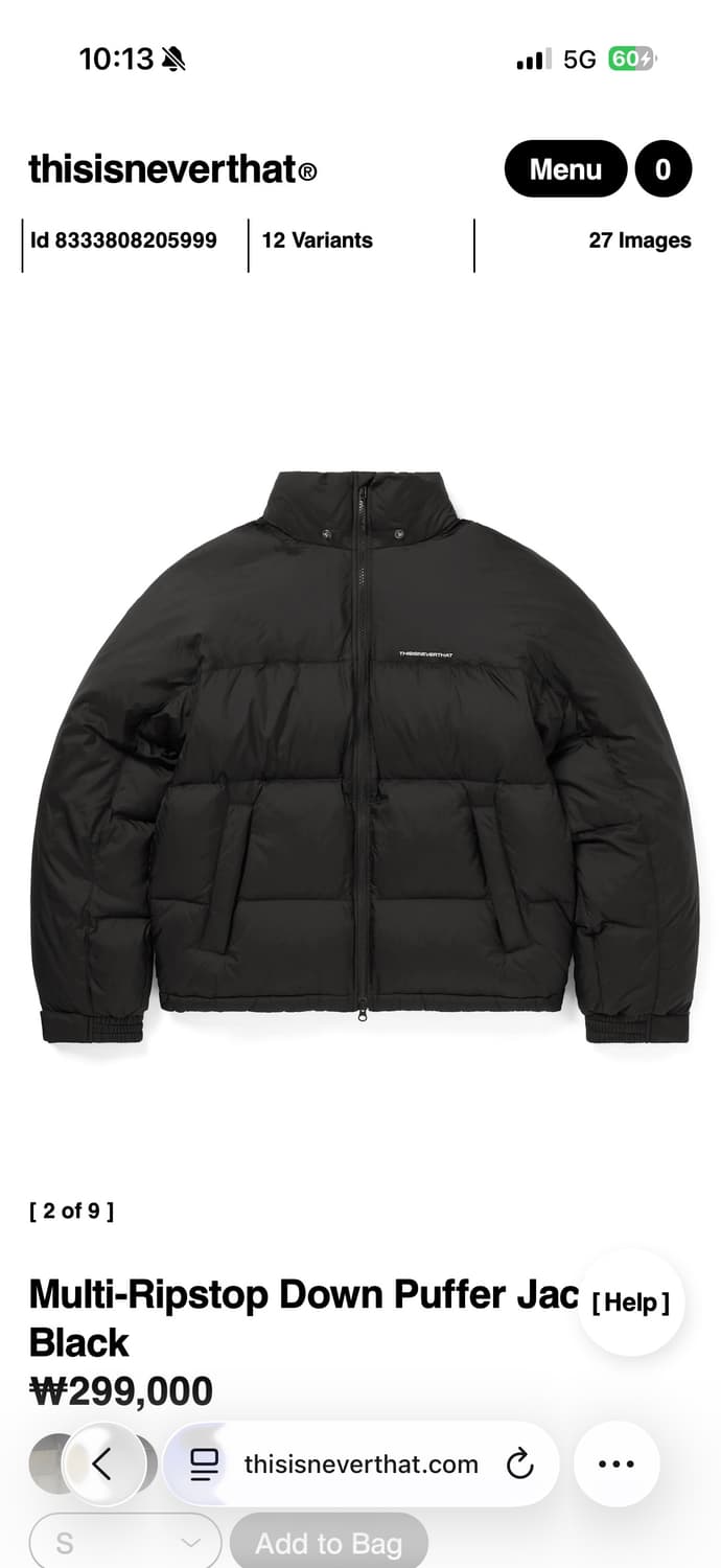 [L] 디스이즈네버댓 립스탑 다운 패딩 자켓 상품이미지2