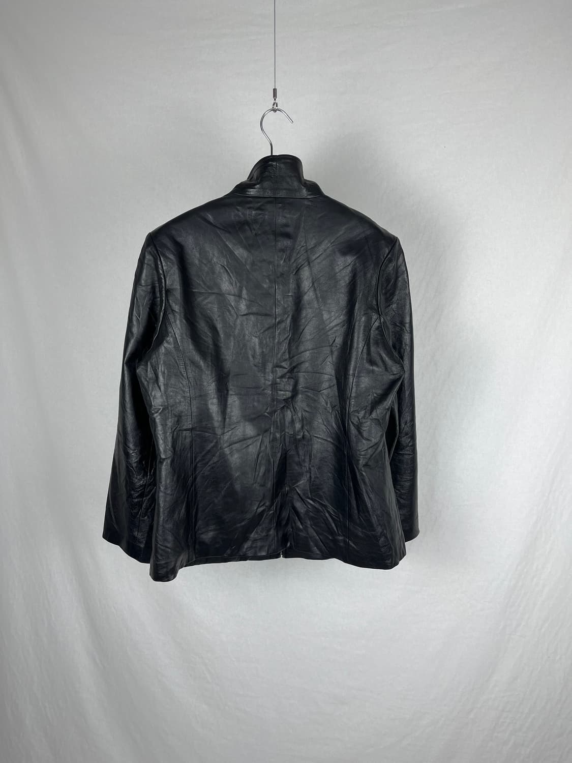 Vintage 양가죽 하이넥 레더자켓 상품이미지5