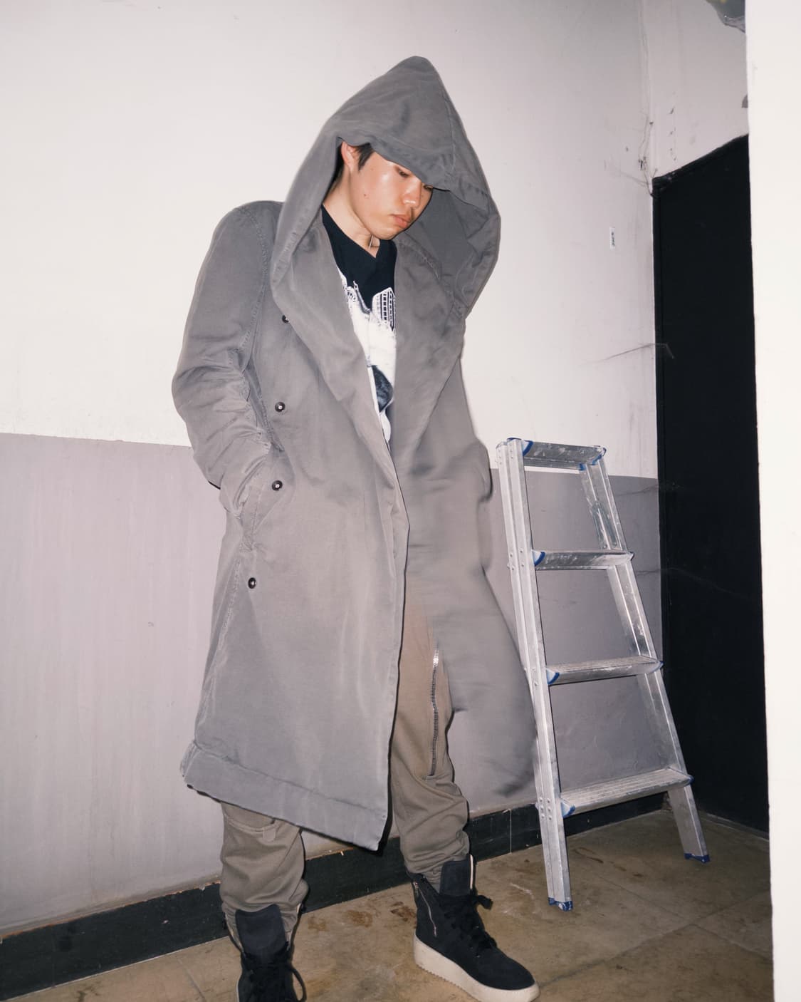 릭 오웬스 12A/W 다크쉐도우 후드 패디드 파카 상품이미지1