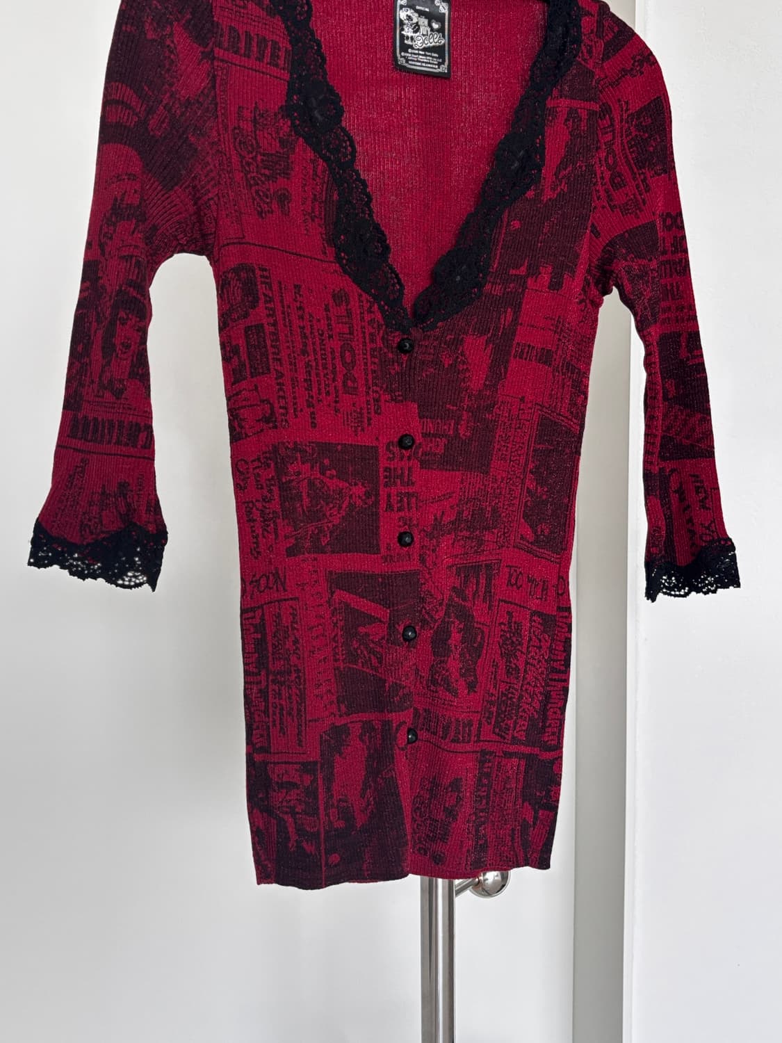 레이스 프린팅 가디건 상품이미지4