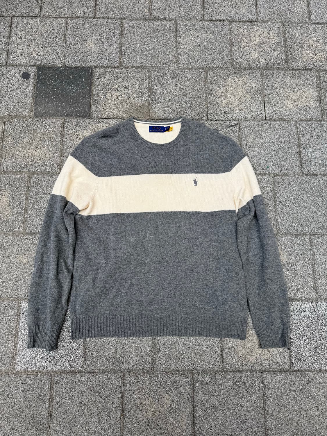폴로 랄프로렌 그레이/아이보리 니트 상품이미지1