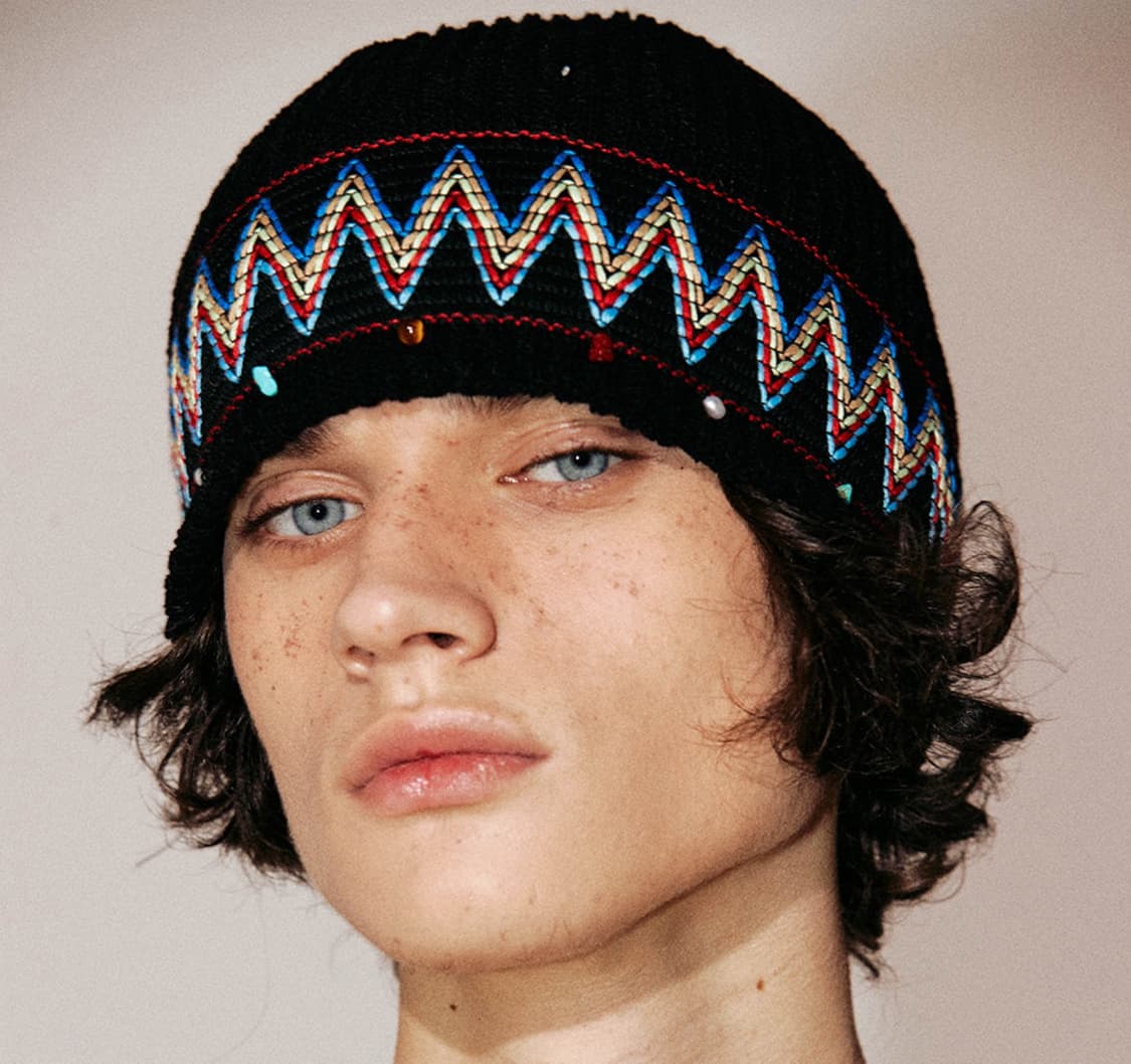 에씰미 에스닉 젬스톤 와치 캡 비니 상품이미지1