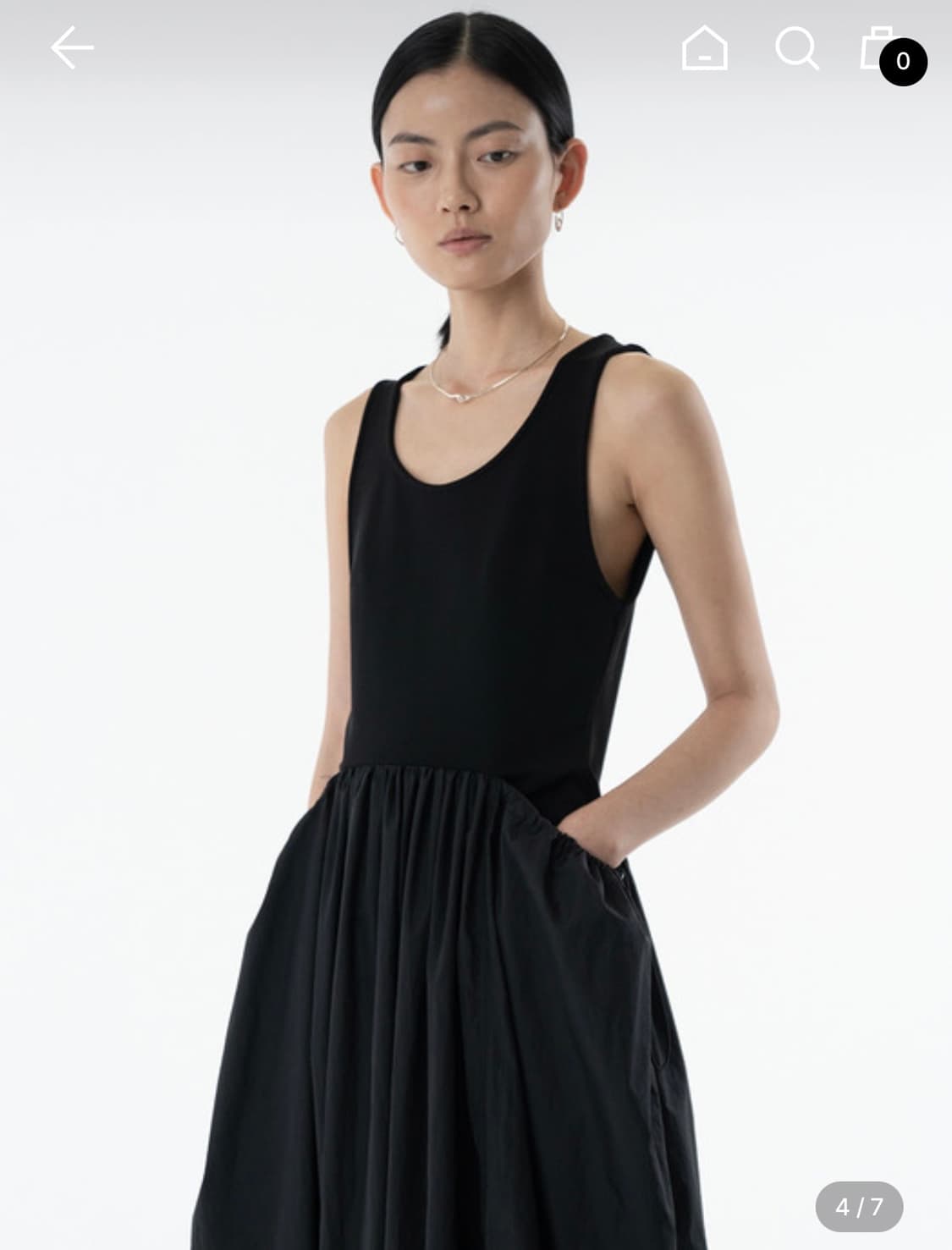 아모멘토 - SHEER JERSEY DRESS(정가 189,000원) 상품이미지4