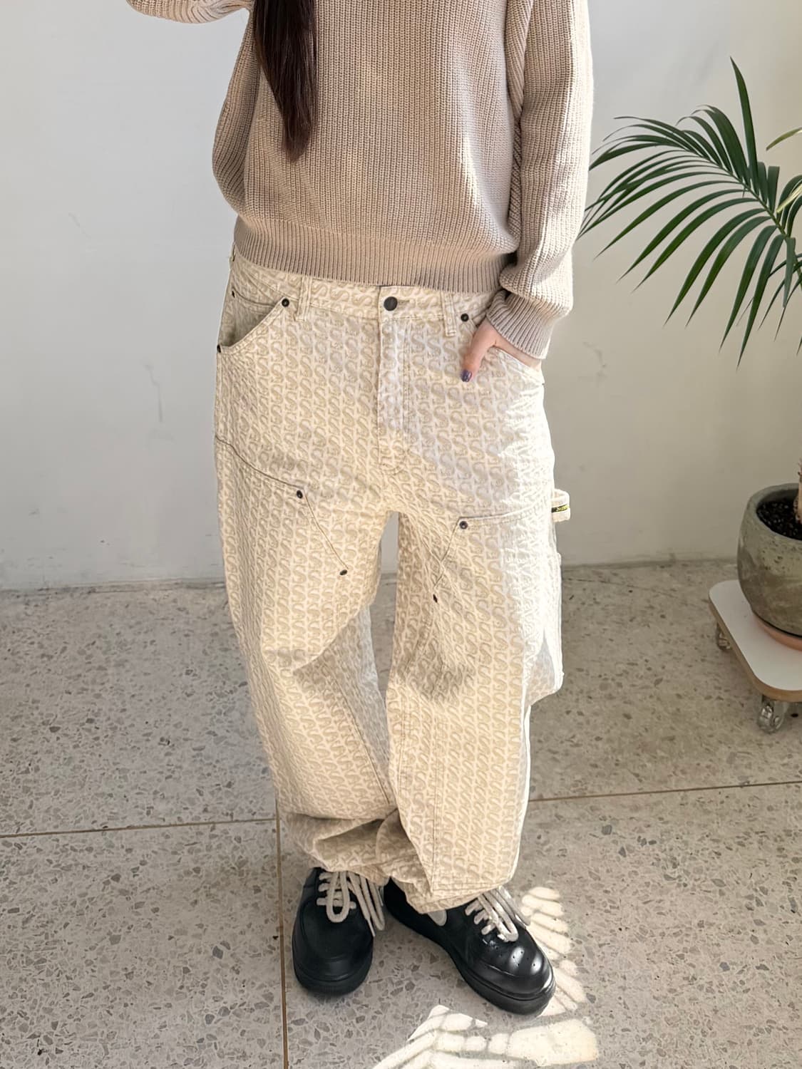 Supreme 모노그램 자수 더블니 워크 팬츠 상품이미지2