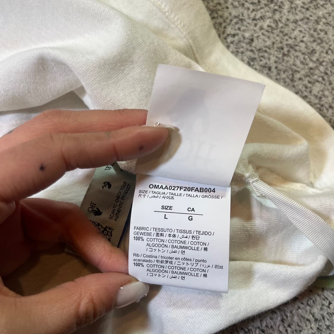 오프 화이트 파스칼 애로우 반팔 티셔츠 상품이미지7