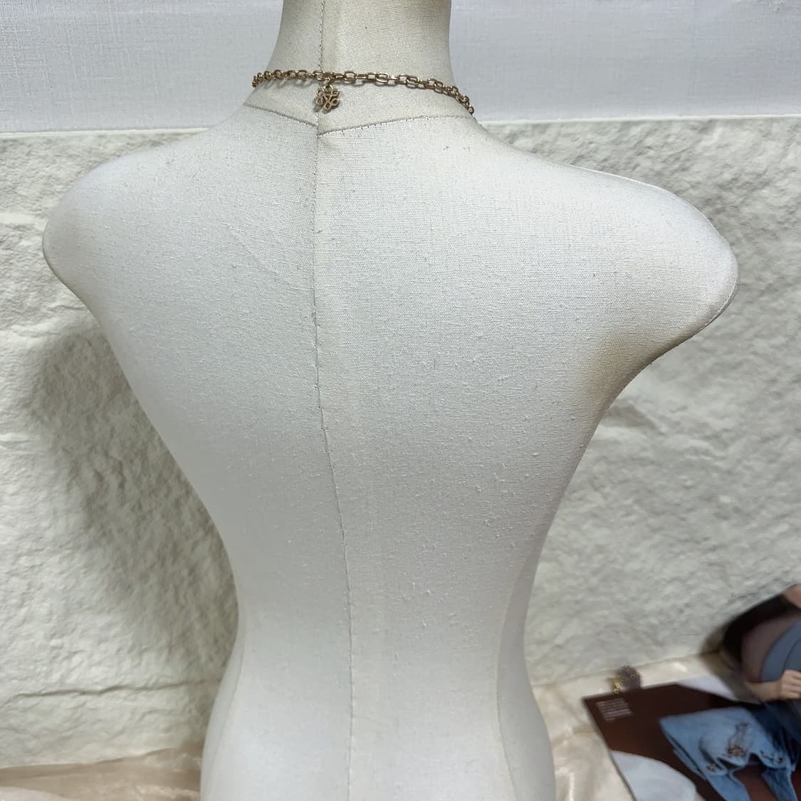 빈티지 중세 해머링 스웨이드 태슬 뜨개질 OT고리 목걸이 상품이미지3