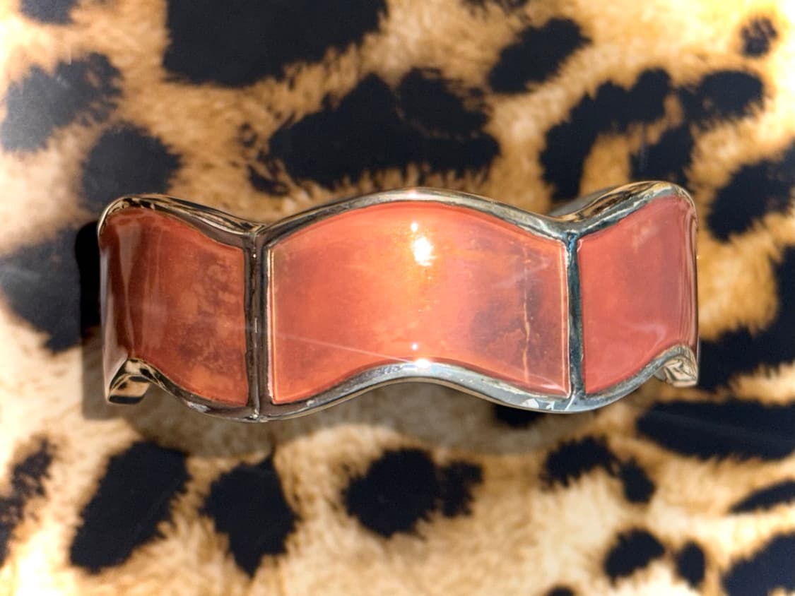 일본 빈티지 오리엔탈 그런지 y2k 금속 대미지 웨이브 자석형 뱅글 팔찌 상품이미지2