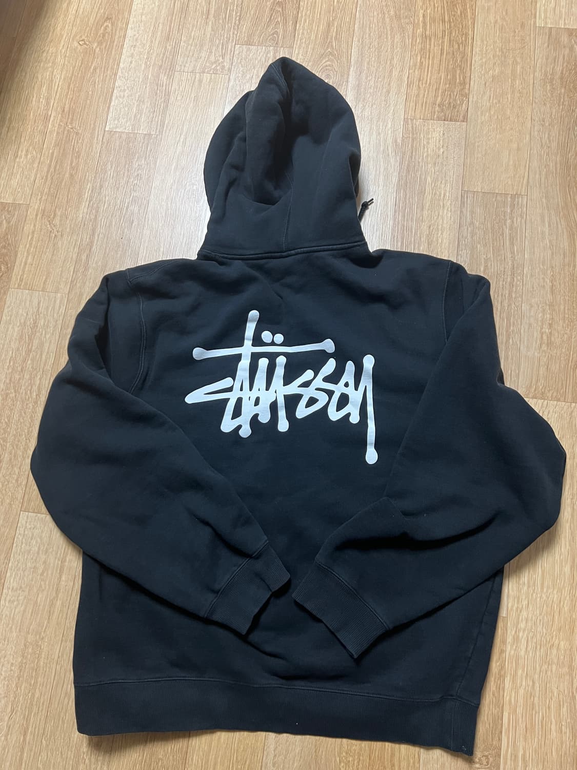 [XL] 스투시 베이직 후드티 블랙 상품이미지2