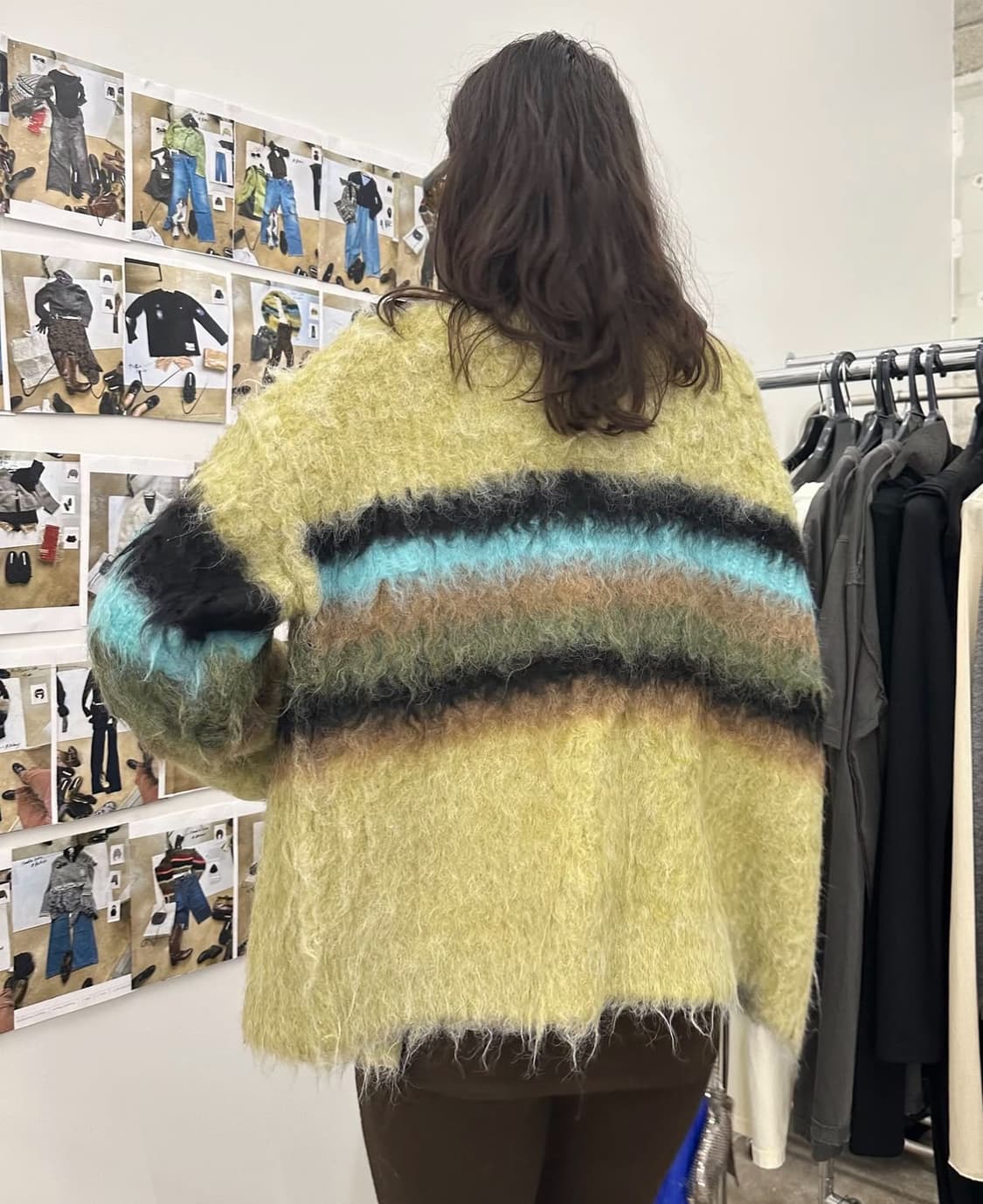 퍼버즈 2024a/w 더블 스트라이프 가디건 상품이미지2