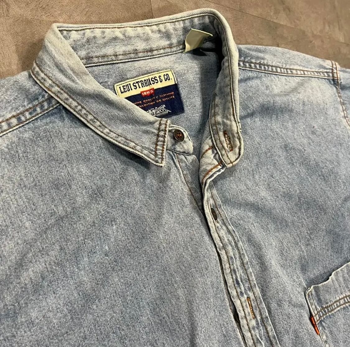 00s Levis 오랜지탭 데님 셔츠 (110) 상품이미지3