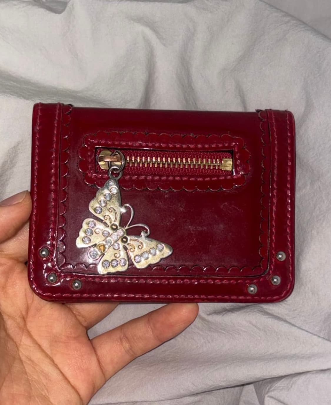 안나수이 빈티지 지갑 ~ 와인 나비 상품이미지1