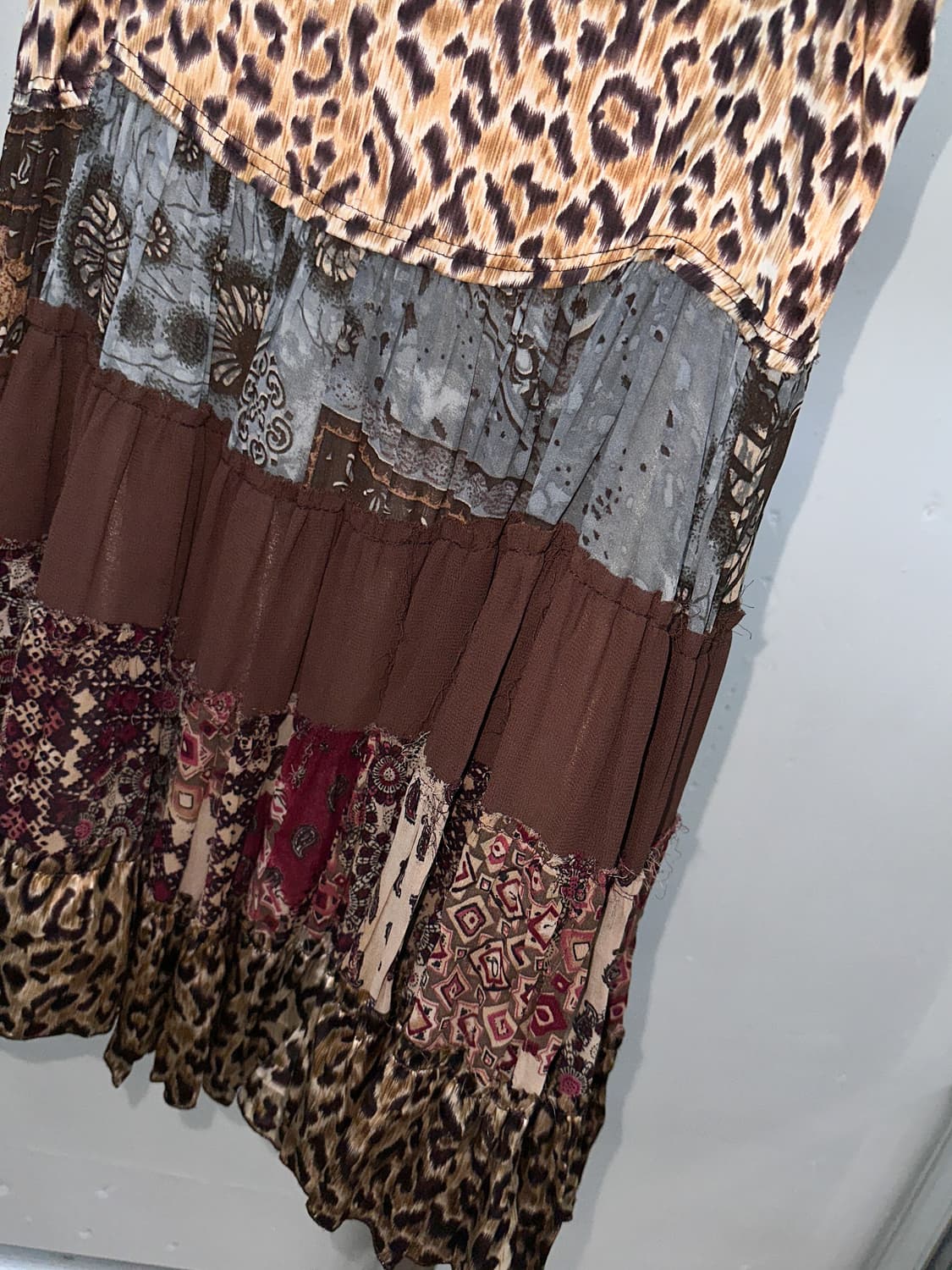 bohemian mix cancan midi skirt 상품이미지2