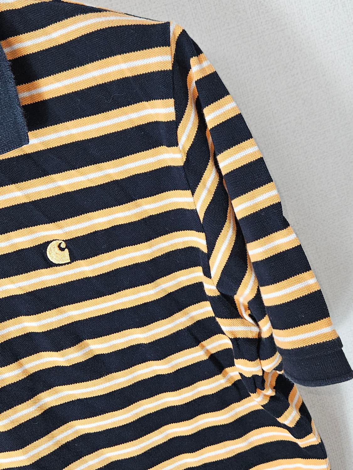 칼하트 wip 카라티 폴로 반팔 피케티 오렌지블랙 L 상품이미지2