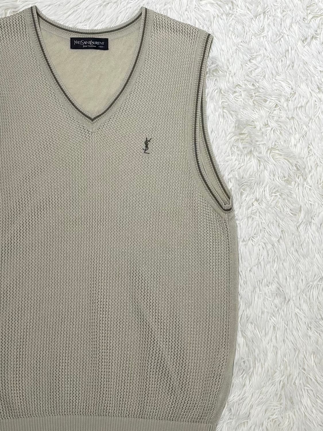 YSL 90’s 네트 니트 조끼 상품이미지5