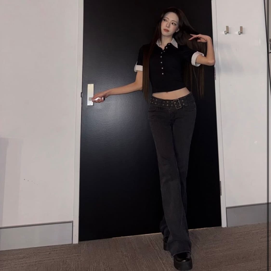 1JINN STUDIO 원진스튜디오 카라넥 반팔티셔츠 상품이미지5