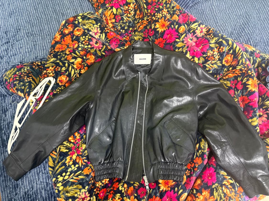 알렌느 그라데이션 레더자켓 1 상품이미지1