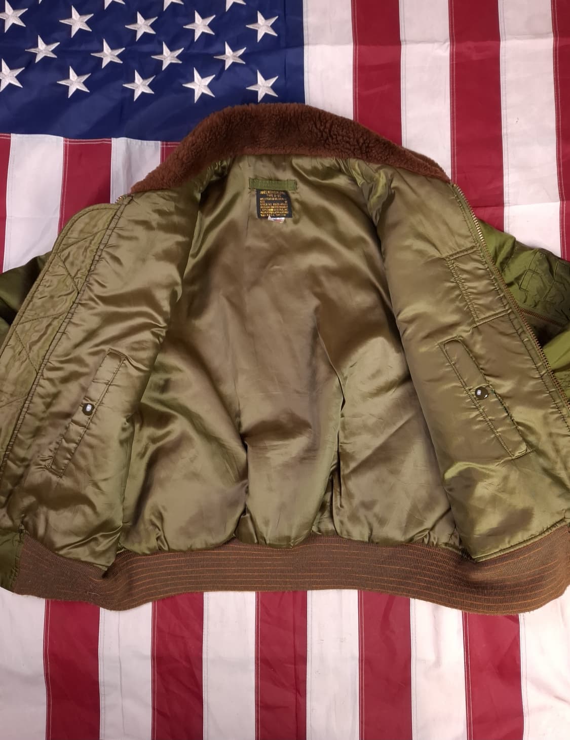 오리지날 90's 미국제조 스피왁 미공군 B-15C 항공자켓 상품이미지7