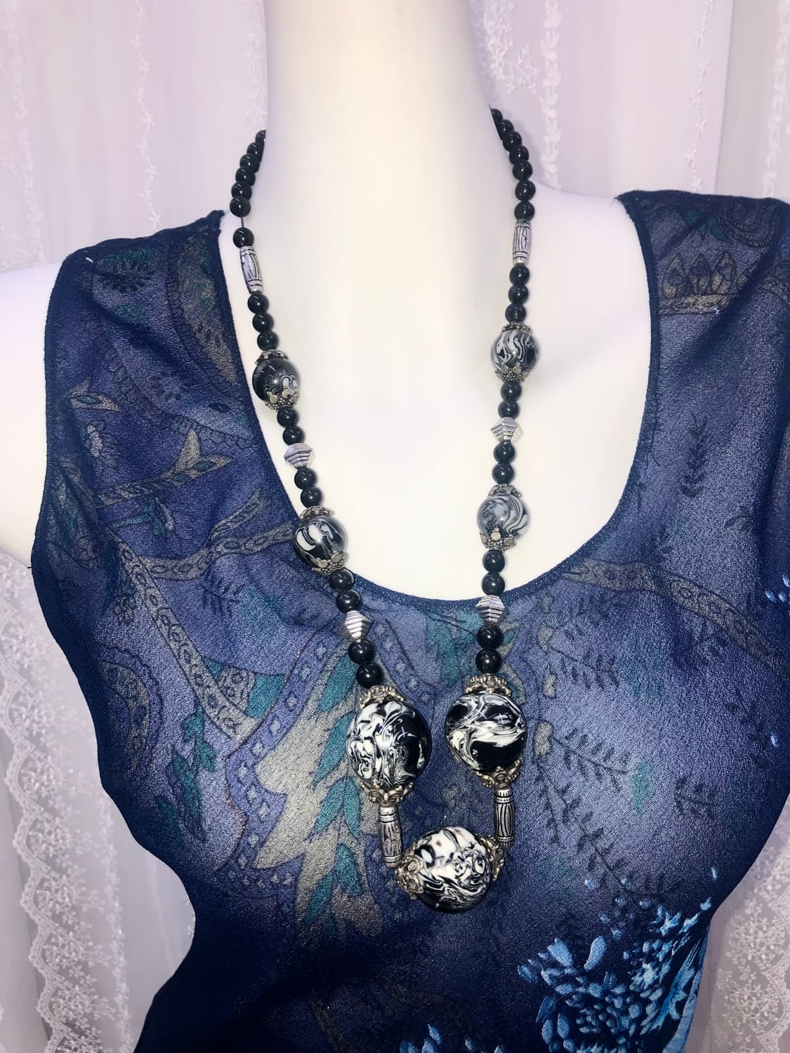 black circle oriental necklace 상품이미지2