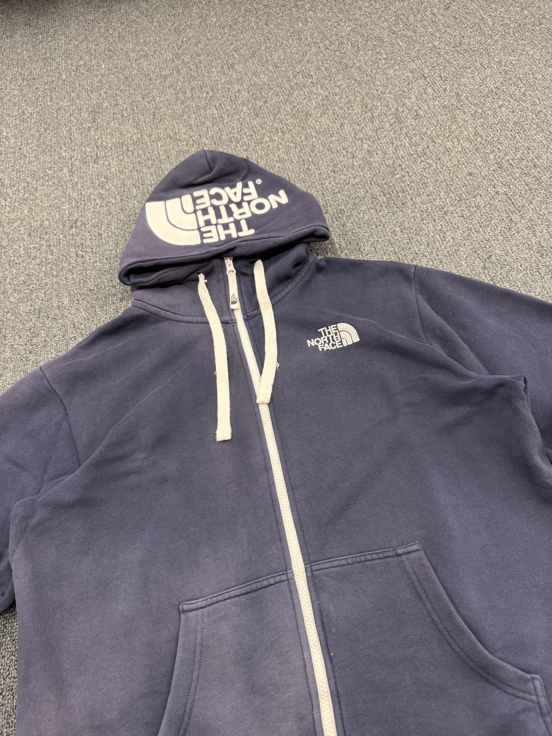 L)노스페이스 빈티지 후드 자수 포인트 네이비 후드집업 상품이미지6