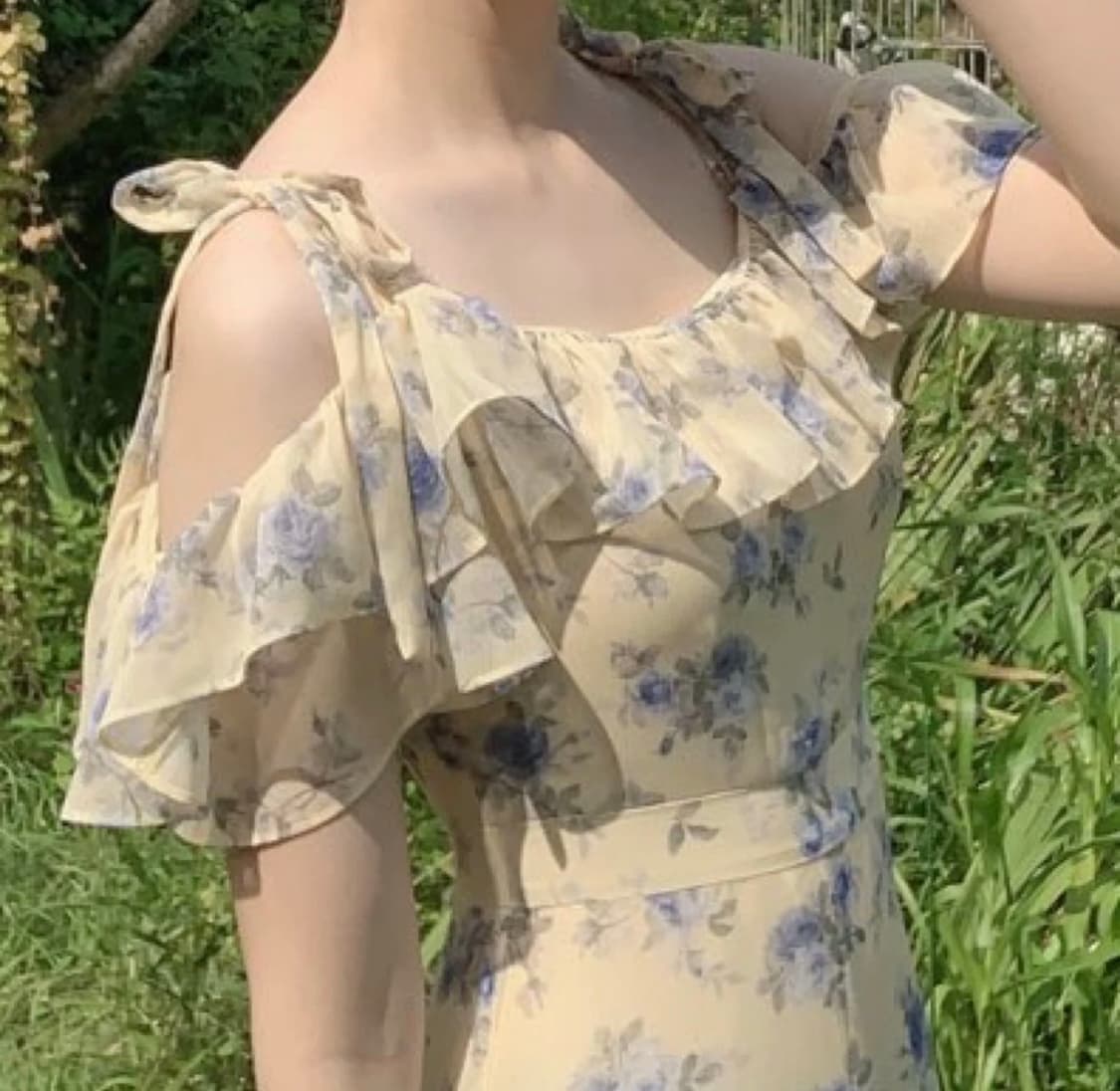 밀크코코아 자체제작 오프숄더 플라워 미니 원피스 S 상품이미지3