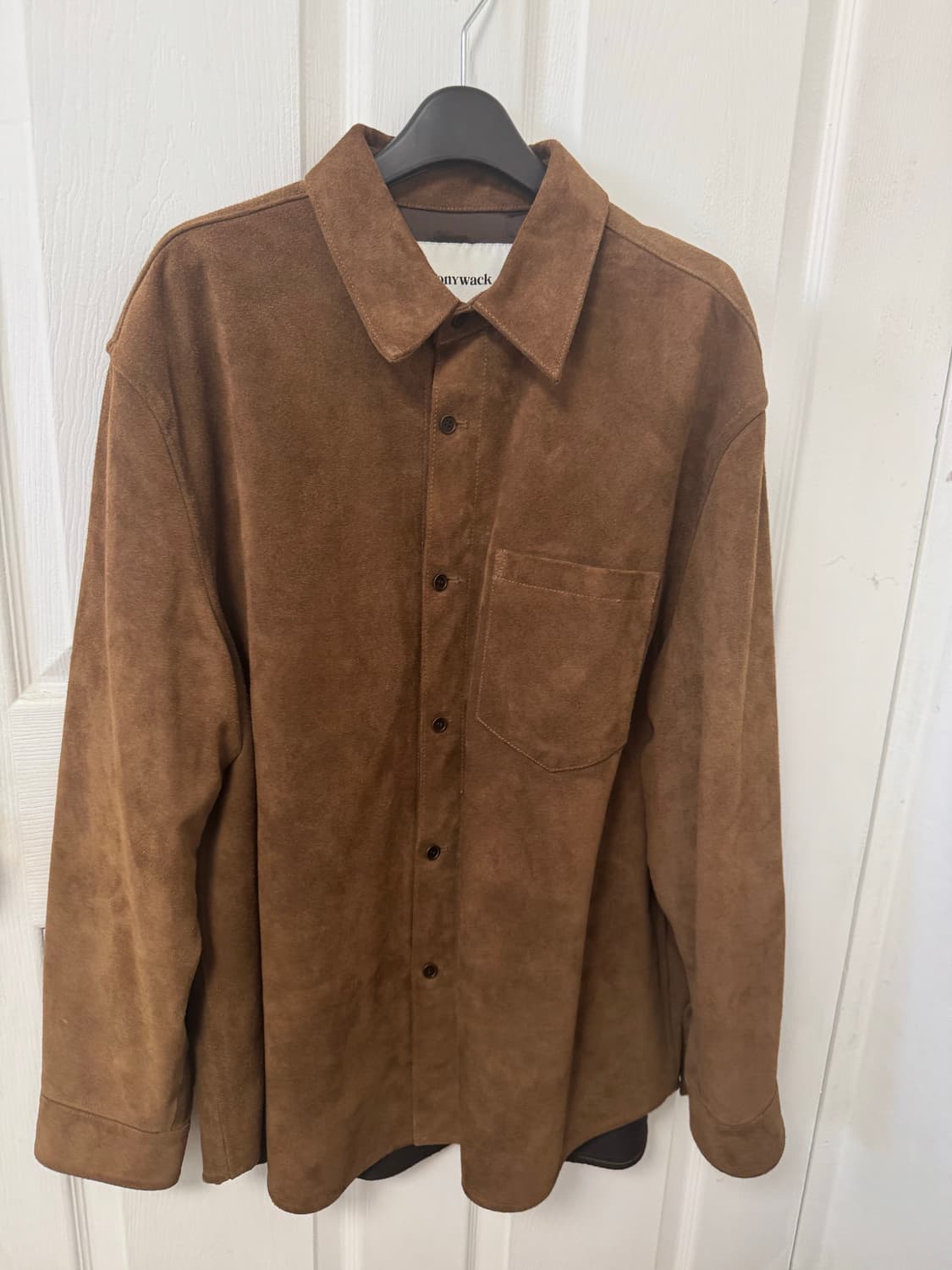 토니웩24fw  스웨이드 카멜 셔츠 m 상품이미지2